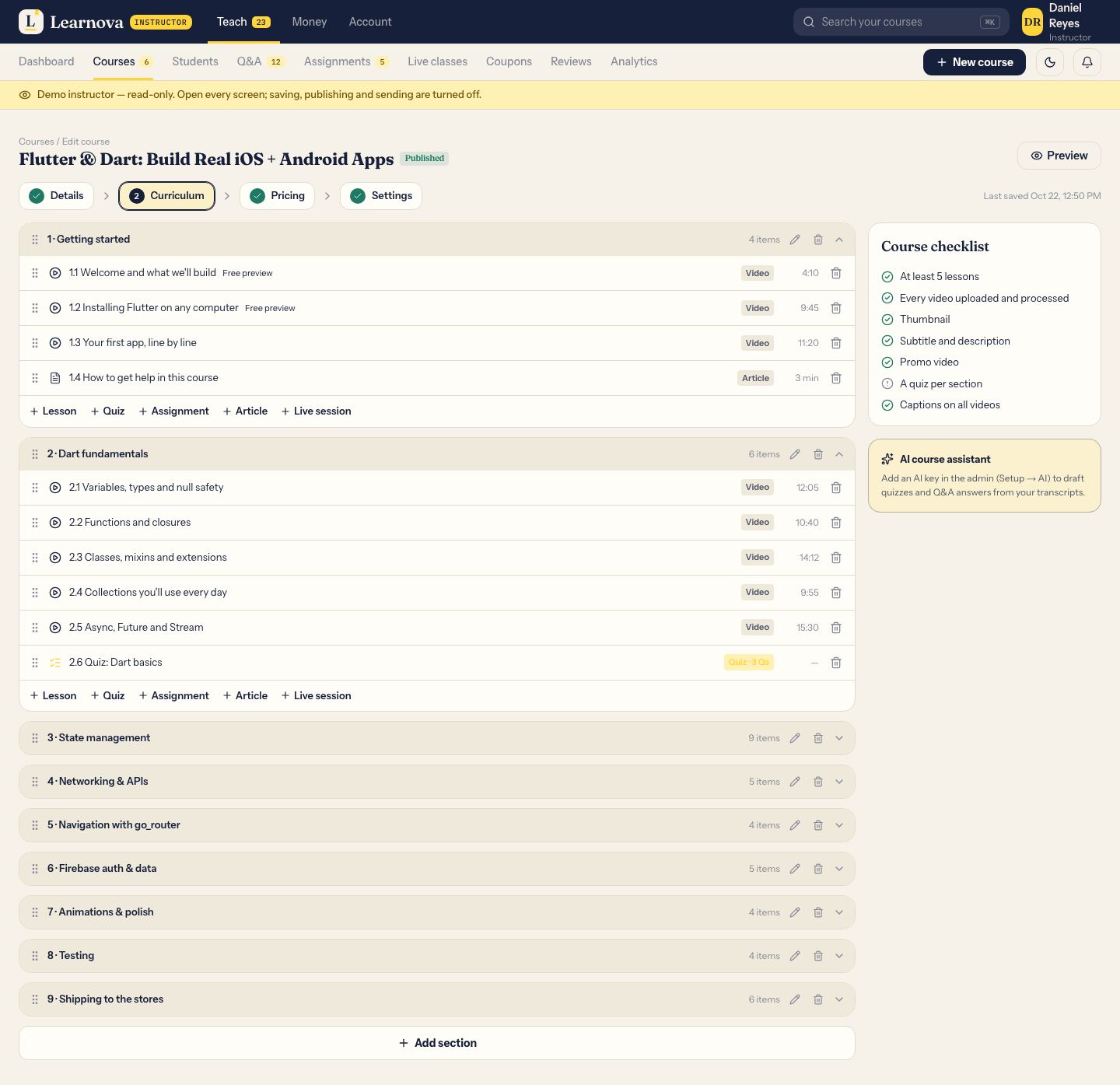 The curriculum builder