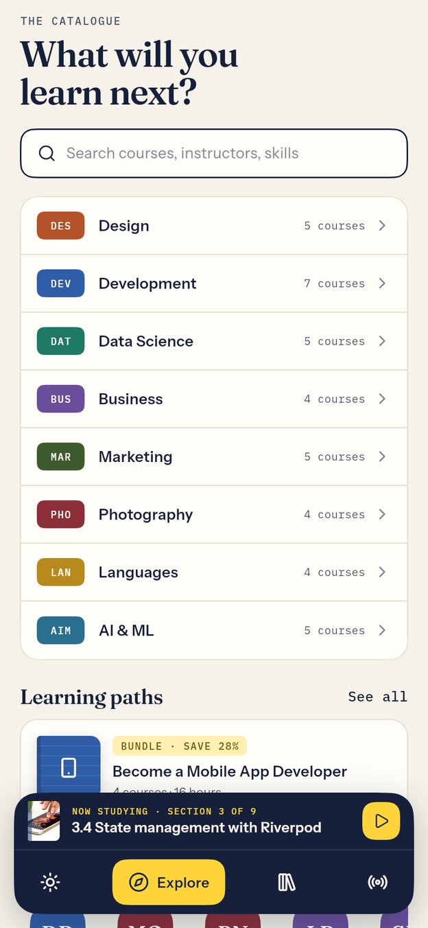 Explore: the catalogue